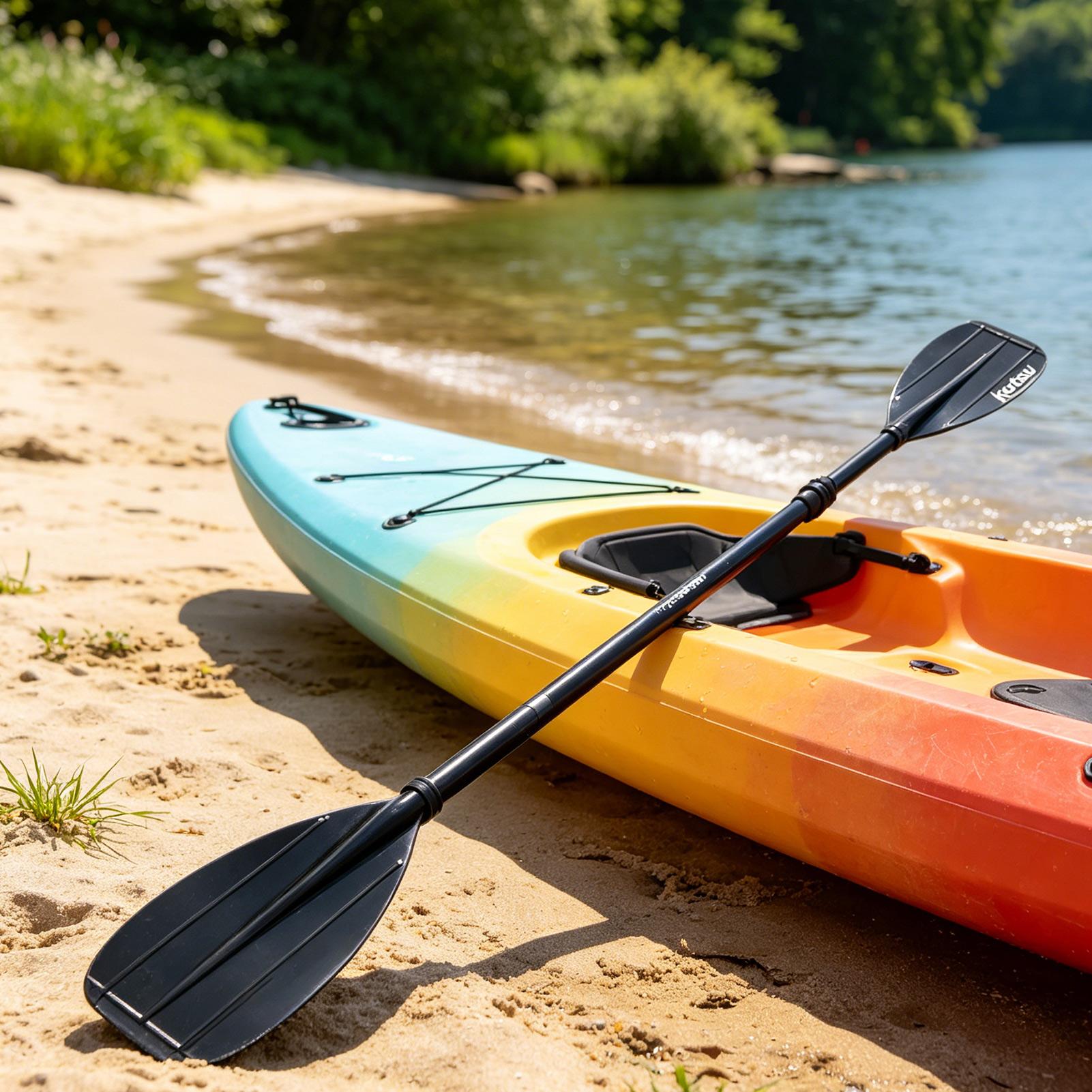 Kayak Paddle Carbon - ไม้พายคาร์บอนไฟเบอร์ 2 ท่อน น้ำหนักเบา แบบสองหัว สำหรับพายเรือคายัค
